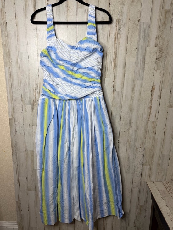 Anthropologie Dresses & Skirts - Anthropologie Striped Maxi Dress in Blue, White & Yellow-Green
